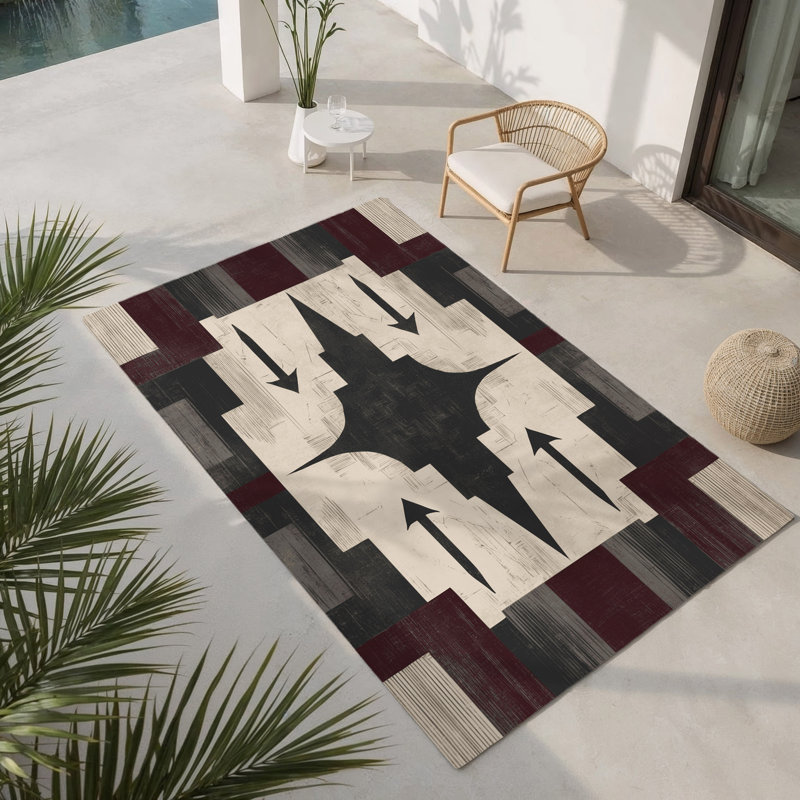 Tapis intérieur et extérieur Heirloom Haven, Rectangle 1 pi 6 po x 2 pi 6 po