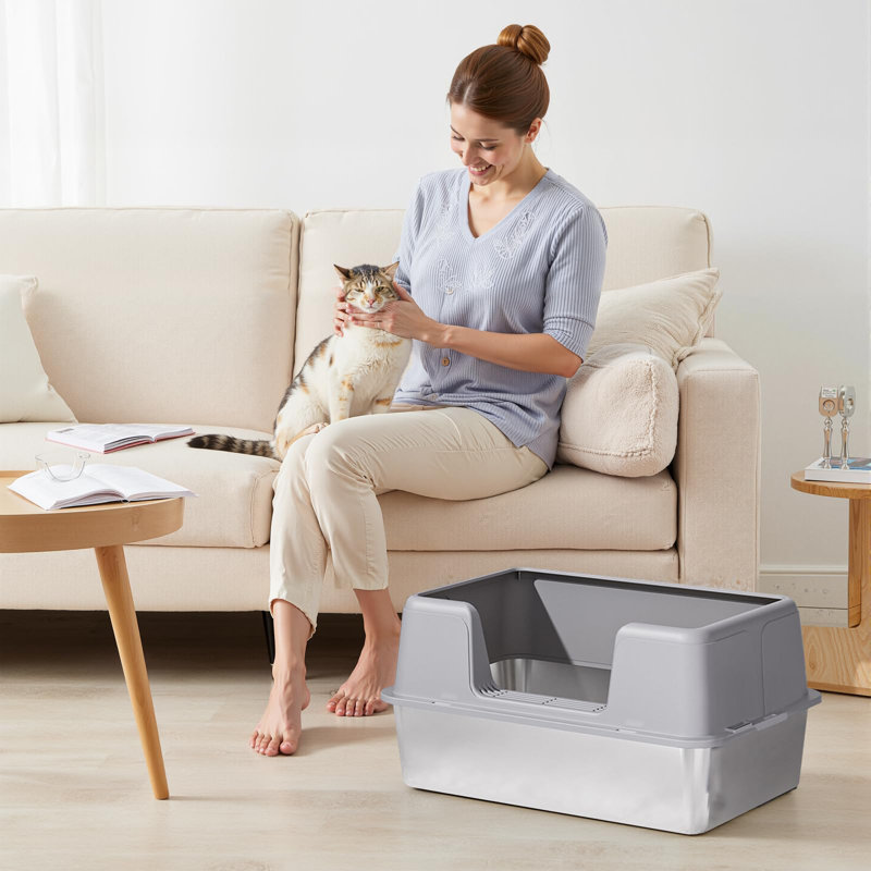 Litter Box, 60 x 40 x 36.5cm, Grey