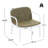 Luna Outdoor PP Club Chair, White Frame With Green Cushion, Set Of 2-977620666