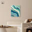 «Blue Green Abstract Agate II», art abstrait bleu sarcelle par -1062629027-1062629042
