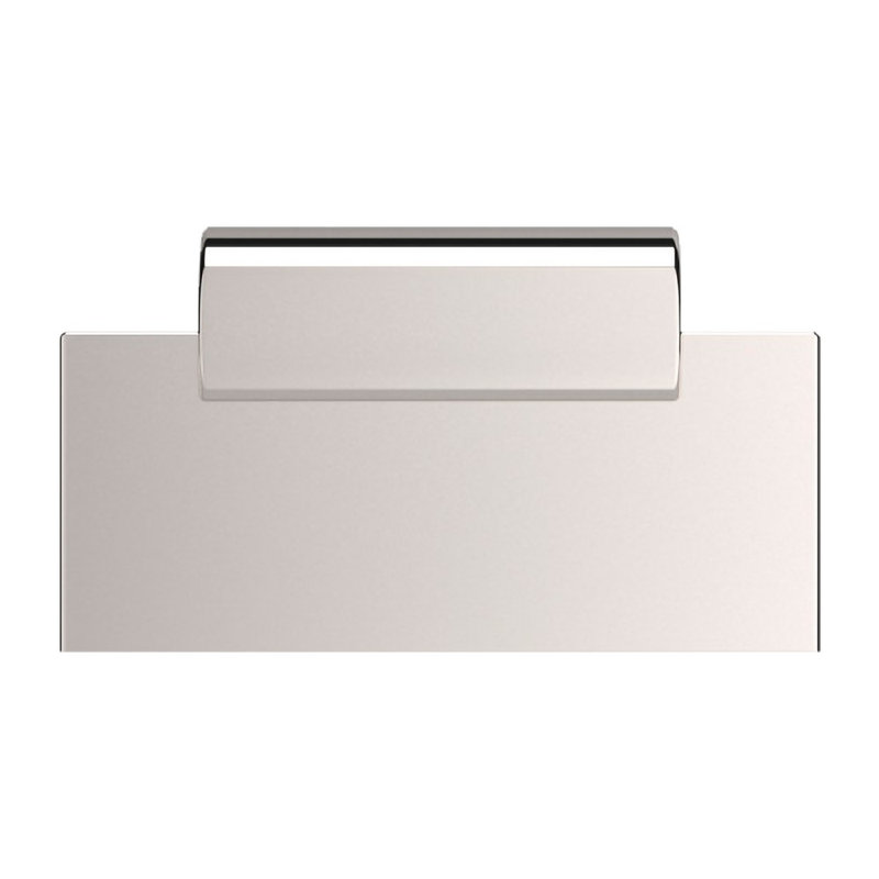 Modern Rectangular Polished Nickel Knob with Mounting Hardware