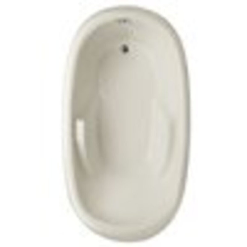 Kimberly 71.5'' L Soaking Bathtub, Bone, Satin Nickel