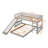 Over  Bunk Bed With Slide And Ladder-758513007