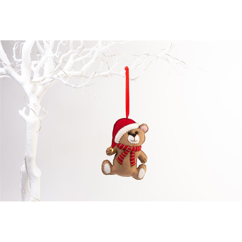 13.5cm Handmade Fabric Animals Hanging Figurine Ornament