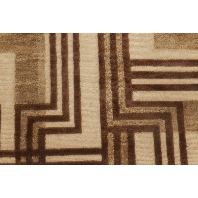 Modern One-of-a-Kind Runner 2'7" X 15'8" Hand Knotted Area Rug