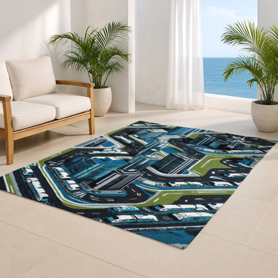 Tapis intérieur et extérieur gris Transport