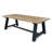 Morones Rectangular Reclaimed Teak & Metal 6 Person Indoor Outdoor Dining Set