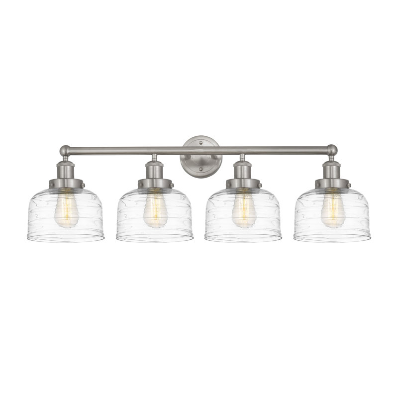 Annagene 4 - Light Dimmable Vanity Light, Clear Deco Swirl, Brushed Satin Nickel