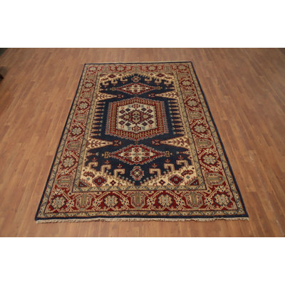 Handmade Blue Viss Oriental Area Rug 6x9