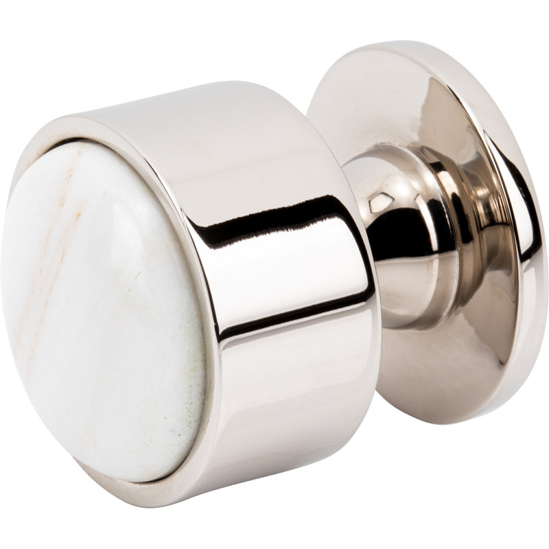 Firesky Diameter Knob, Brushed Satin Nickel, Mohave Yellow, 1 3/8"