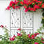 Ensemble de 4 treillis de jardin en métal antirouille 86,7 po x 19,7 po