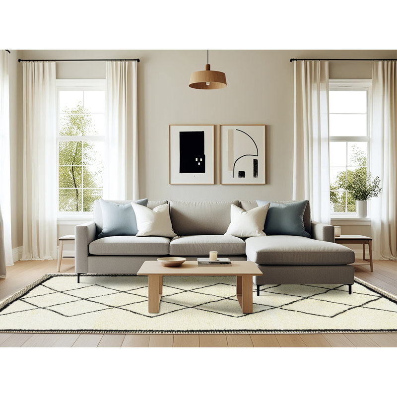 Abstract Indoor Rug, Rectangle 6' x 9'