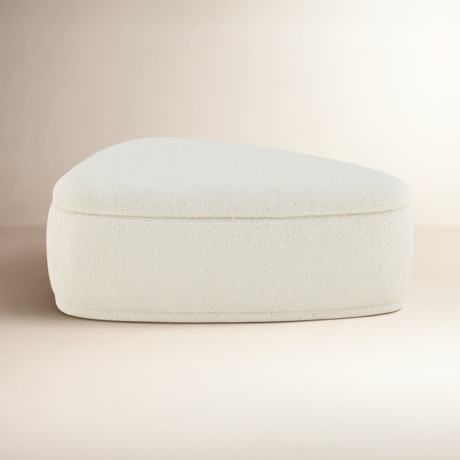Adna 44" Storage Ottoman, Aries Cream Sherpa