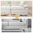 Geneveve 84" Chenille Upholstered Pillow-Top Arm Loveseat Sofa with Memory Foam Cushions and Pocketed Coil Springs-1814210529