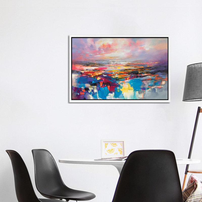 Quantum Gravity by Scott Naismith - Painting on Canvas, 101.6 cm H x 66.04 cm W, White Framed