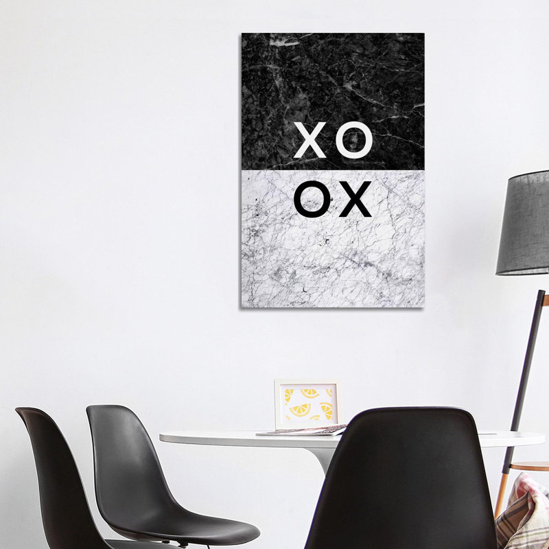 XO B&W - Wrapped Canvas Print, 101.6cm H x 66.04cm W x 1.91cm D
