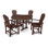 POLYWOOD Palm Coast 5-Piece Round Farmhouse Dining Set