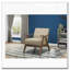 Chaise d'appoint d'inspiration rétro avec finition noyer