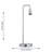 Hamidah 46Cm Polished Chrome Table Lamp Base Set