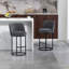 Ensemble de 2 tabourets de bar à hauteur de comptoir, tabourets de bar moderne avec dossier, tabourets de bar rembourrés en tissu de lin pour îlot de cuisine-1228456189
