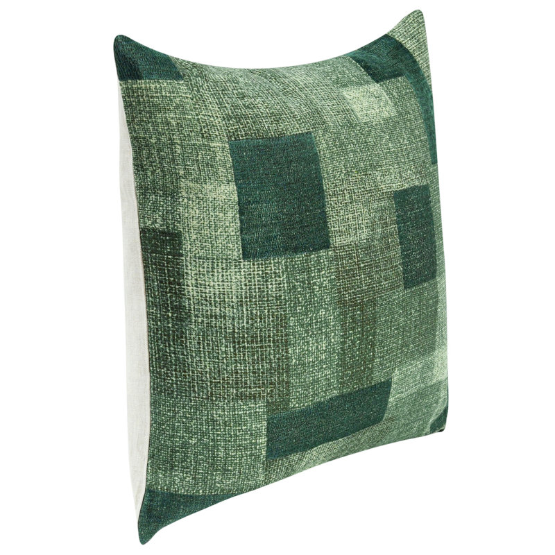 Coussin décoratif en tissu vert 22 po Praia