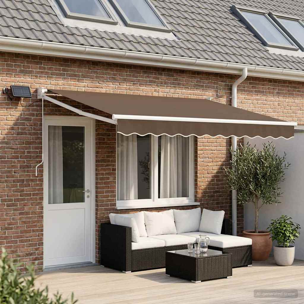VidaXL Polyester Cover Retractable Patio Awning