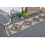 Tapis de couloir turc tissé à la main en brun et beige avec motif géométrique pour un long couloir brun / beige