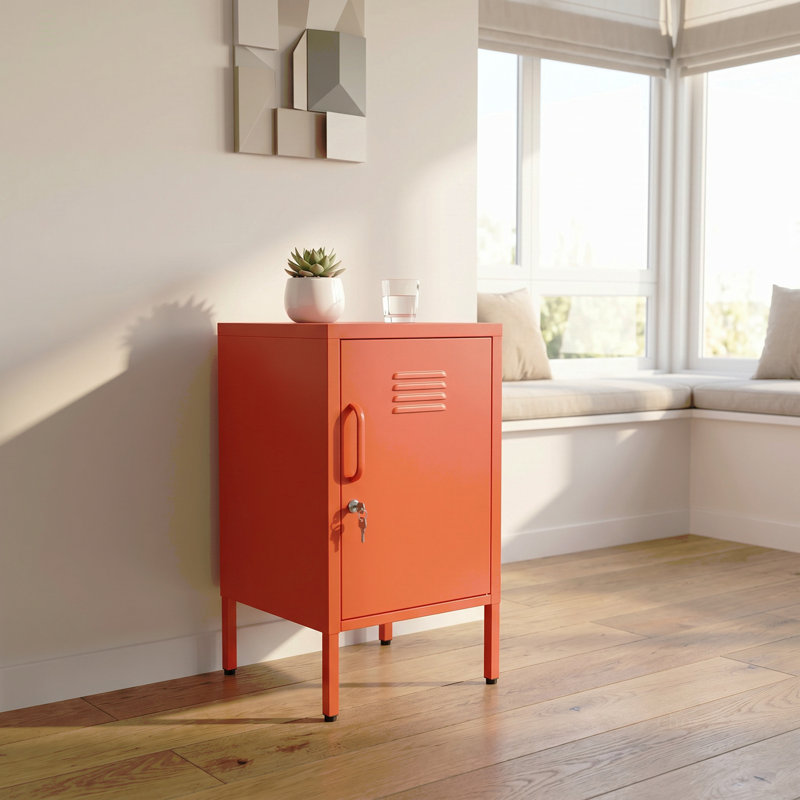 Une armoire de rangement en métal multifonctionnelle, Orange