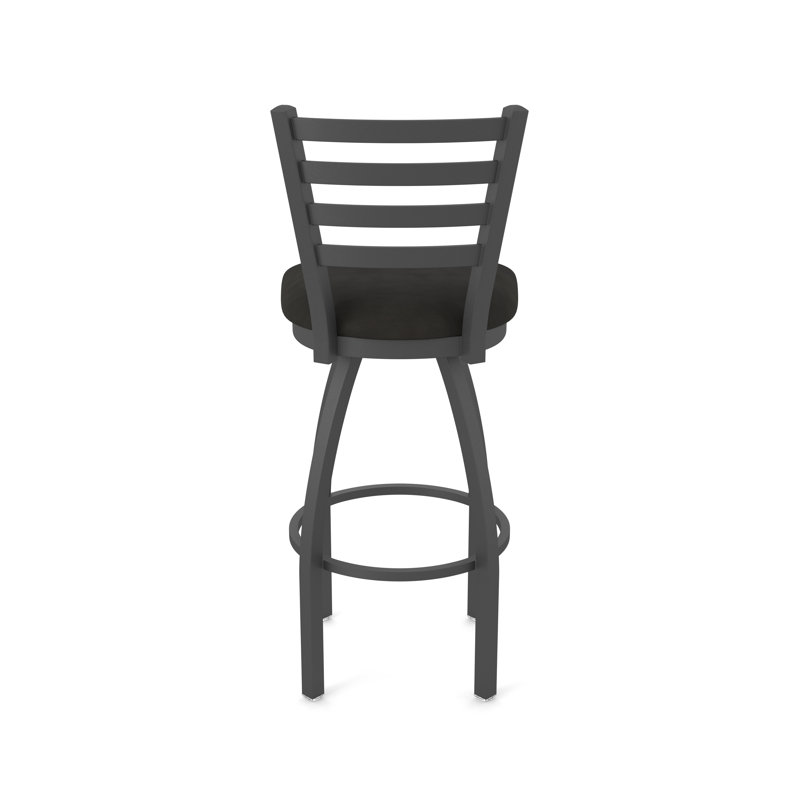Tabouret pivotant Jackie, Vinyle - espresso Canter, Étain, Très grand (siège d'une hauteur de 36 po)