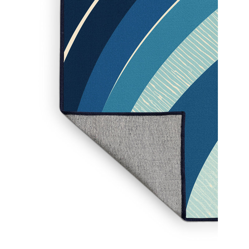 Tapis bleu pâle et éclectique Paxon Bold & Eclectic, 7 x 10