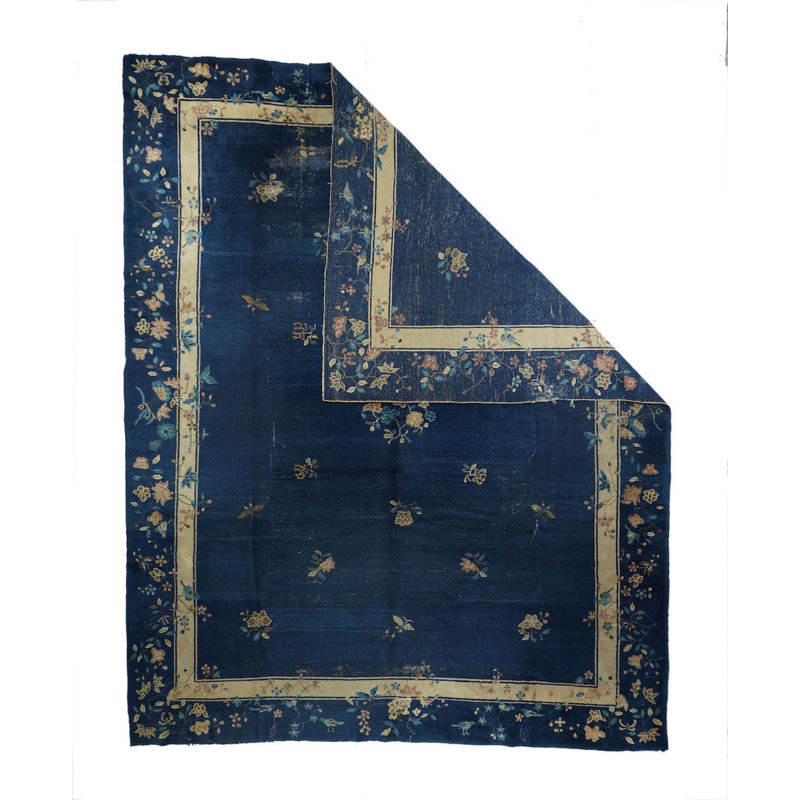 Wool Southwestern Area Rug in Blue
