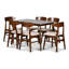 Caveney Wood Rectangle Dining Set, Walnut Brown-70096449-70096451