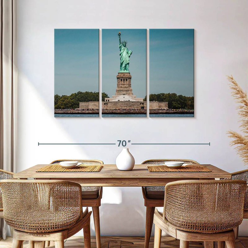 Rorry Liberty Statue Against Clear Sky, 36" H x 57" W