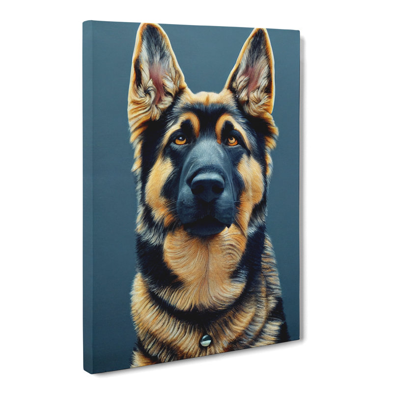 German Shepherd Portrait Vol.4 - Wrapped Canvas, 50cm H x 35cm W x 3cm D