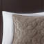 Ensemble de courtepointe 3 pièces en velours taupe double / grand-131603052-131603050