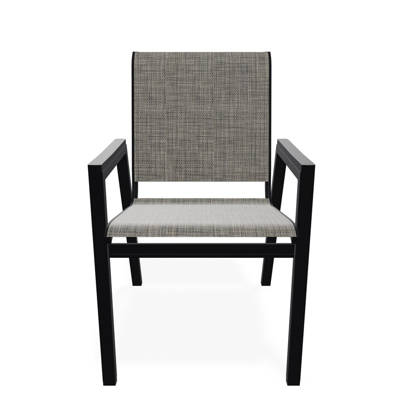 Bazza Outdoor Dining Chair, Storm, Black