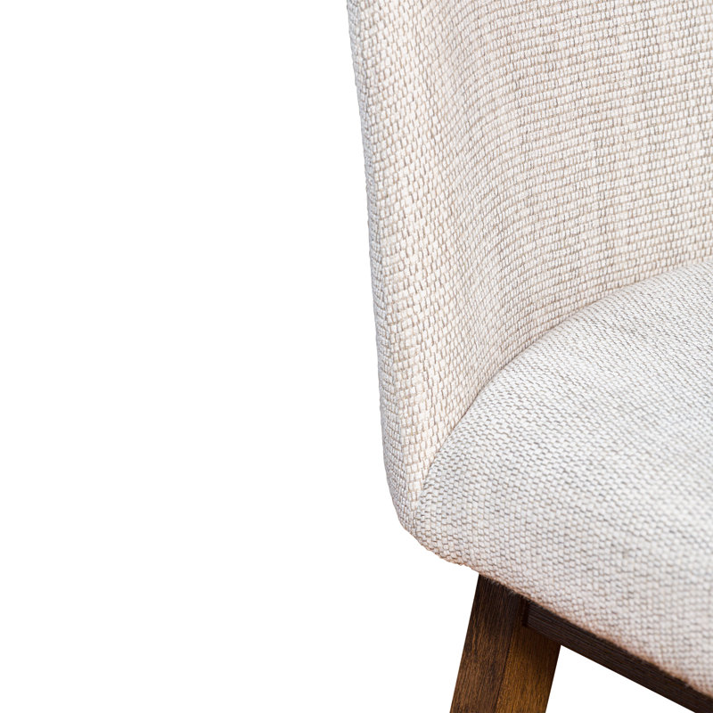 Cesley Swivel Upholstered Counter Stool with Solid Wood Frame, Counter Stool (26” Seat Height), Brown Oak