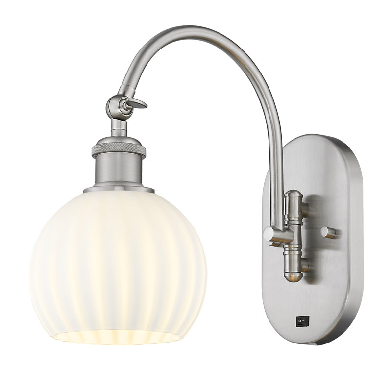 Applique murale 1 lumière Ballston, Nickel satiné, H 11,5 po x l 6 po x P 12,5 po
