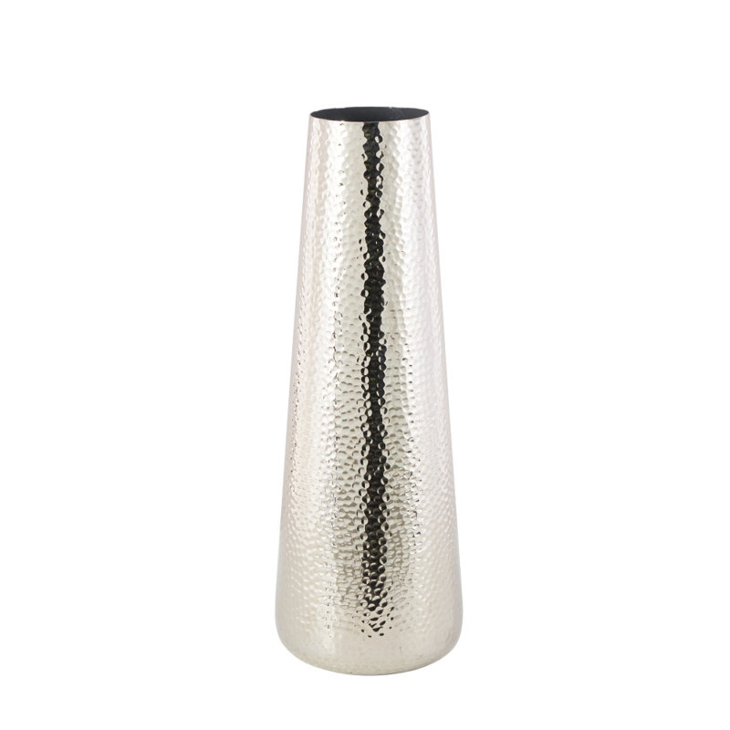 Cedrial Hammered Aluminum Vase, 30.85" H x 10.35" W x 10.45" D