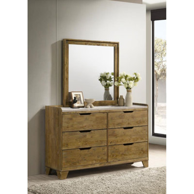 Commode 6 tiroirs avec miroir Morris