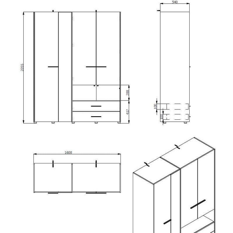 Archy Manufactured Wood Wardrobe