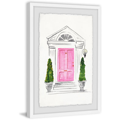 « rose door », impression encadrée