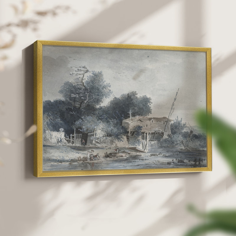Paysages rétro-CCXCV-reproduction encadrée