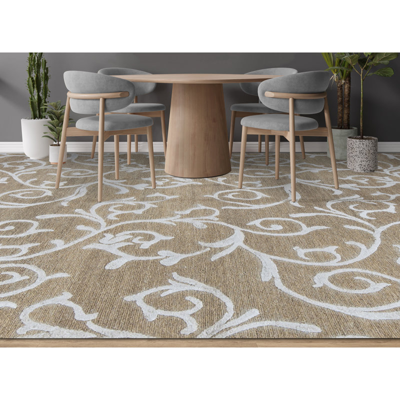 Jute / Sisal Floral Area Rug