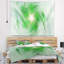 Tapisserie tourbillon abstrait vert sur blanc-28496135