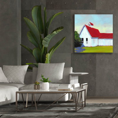  'Scarlet Roof' by Carol Young Canvas Wall Art, 37" x 37"