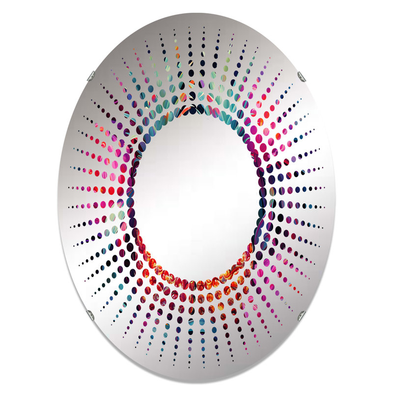 Nectar Neon Pinapple - Miroir décoratif Starburst | Ovale, 29,5 po x 19,6 po