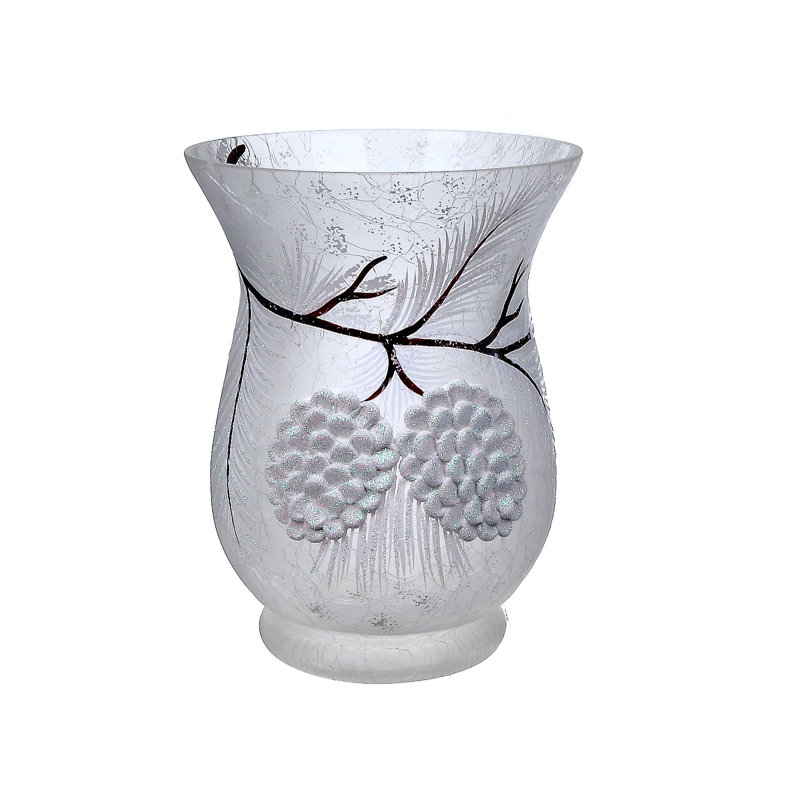 Pinecone Glass Hurricane