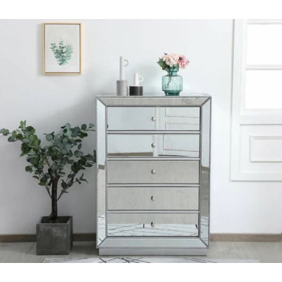 Commode à finition miroir Solano