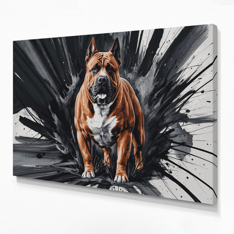 Dogs Boerboel Grey Canvas Wall Art, 11" H x 14" W